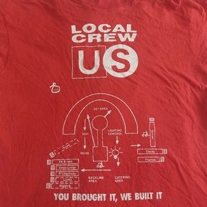 Peter Gabriel's US Tour Local Crew T-shirt